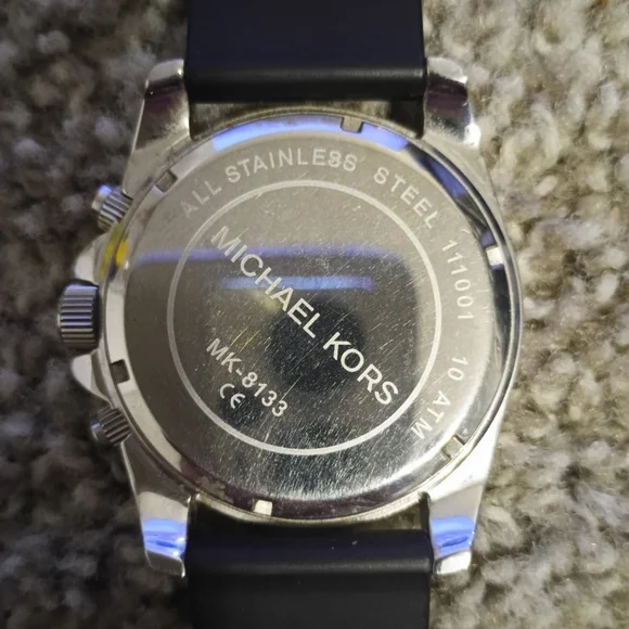 Michael Kors Blue and Silver Chronograph Watch Mens - Picture 4 of 5